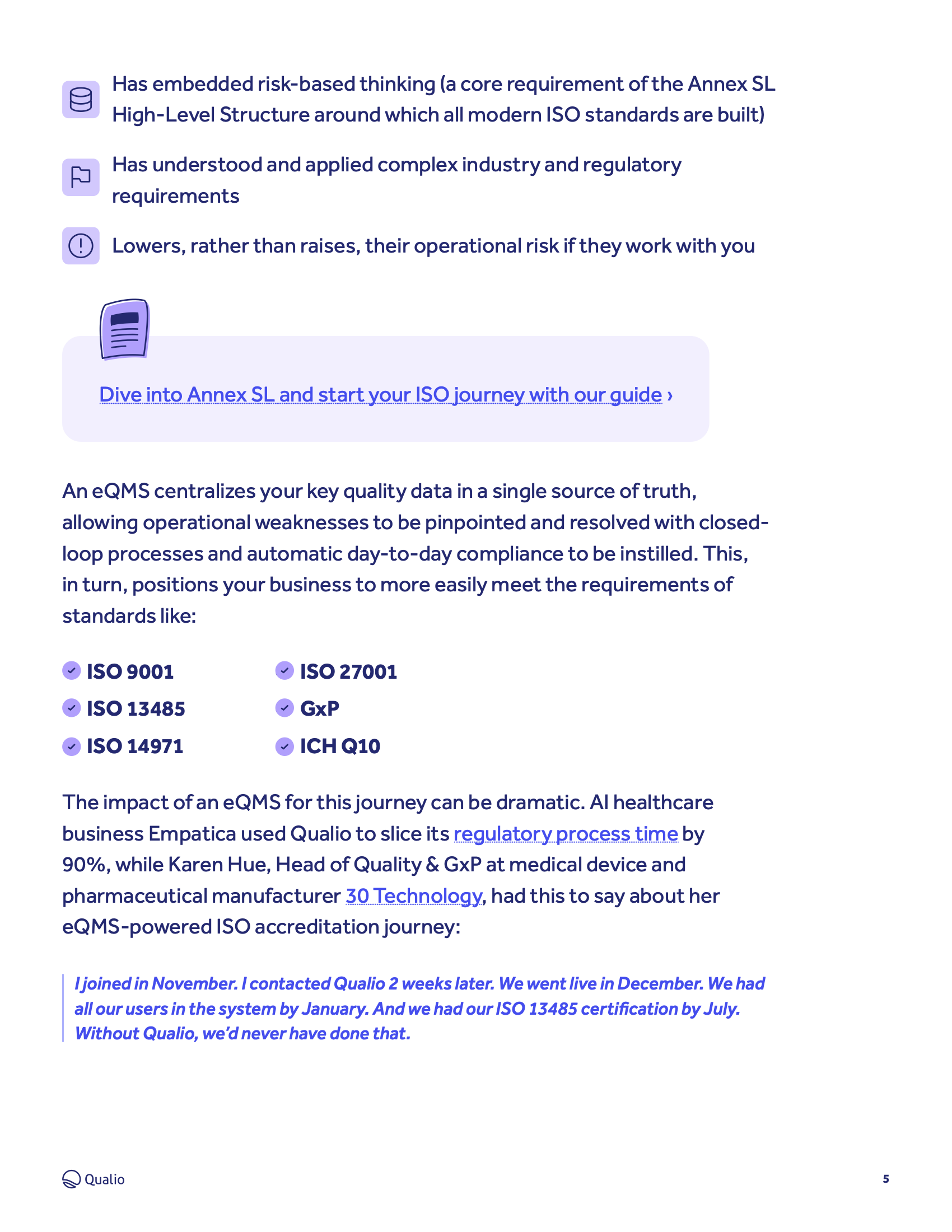 Boosting your competitive advantage with an eQMS